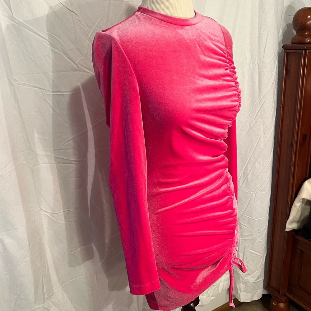 Juicy Couture Fuchsia Velvet Long Sleeve Dress - Picture 2 of 11